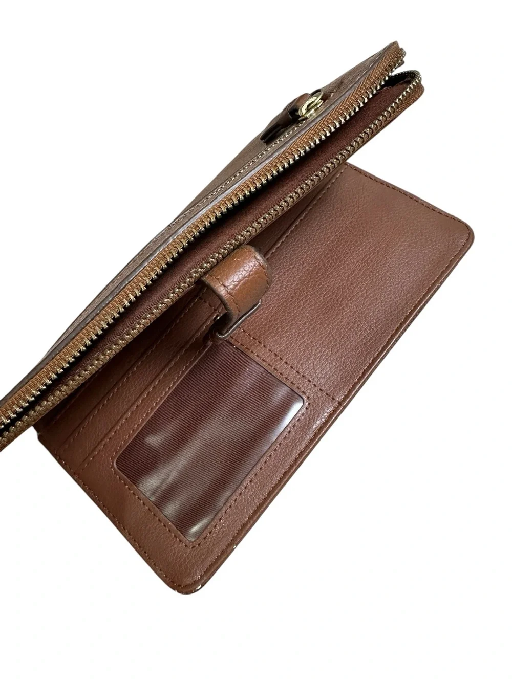 Fossil Blue & Green Scallop Fiona Clutch Multi-Function Zip Around Coin Wallet